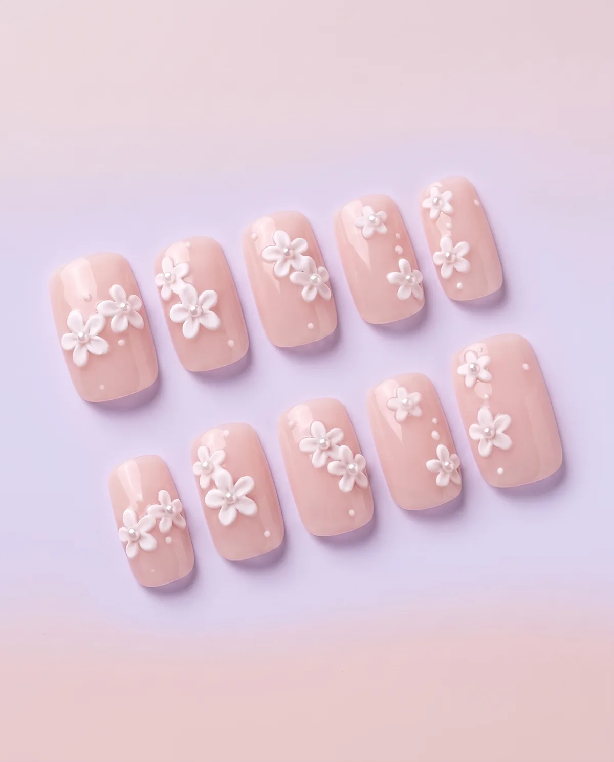 Bridal Bloom press-on nail set