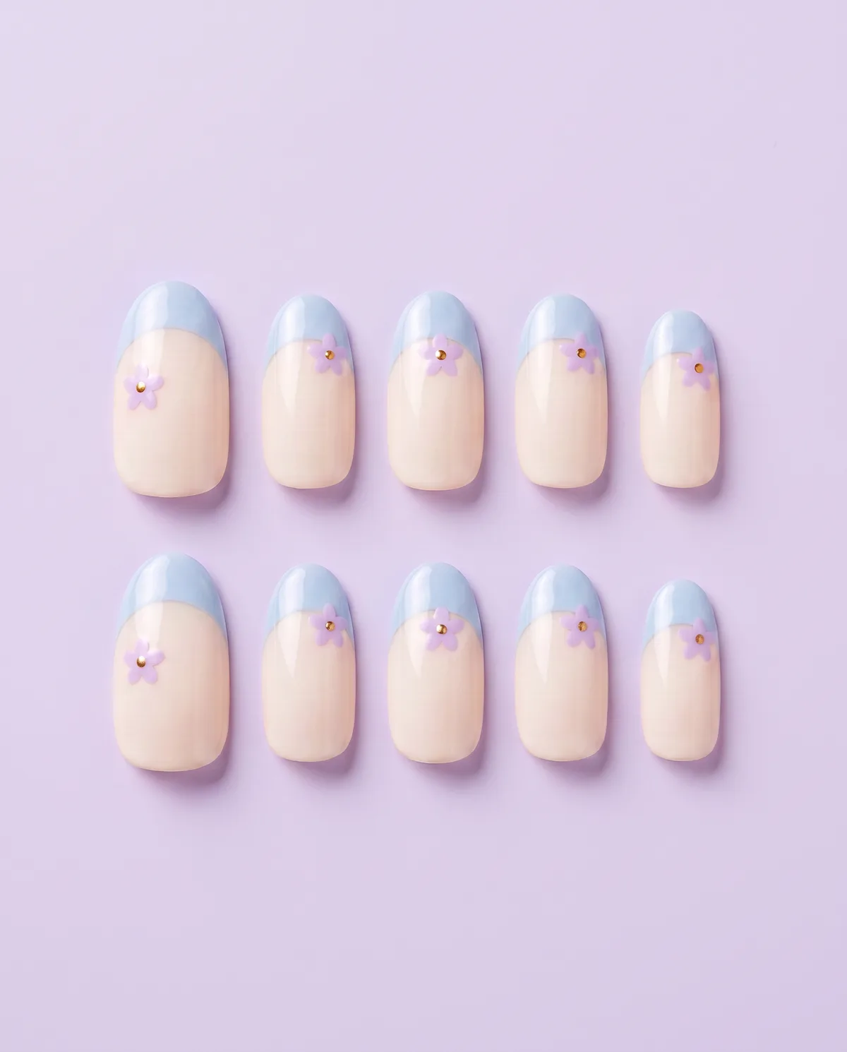 Sky Lace press-on nail set